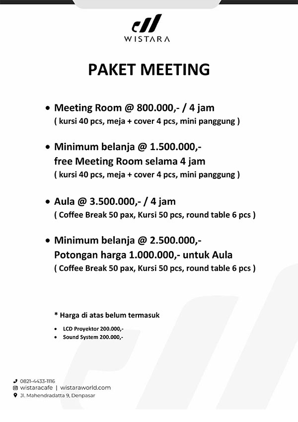 Paket Meeting Room di Denpasar Bali